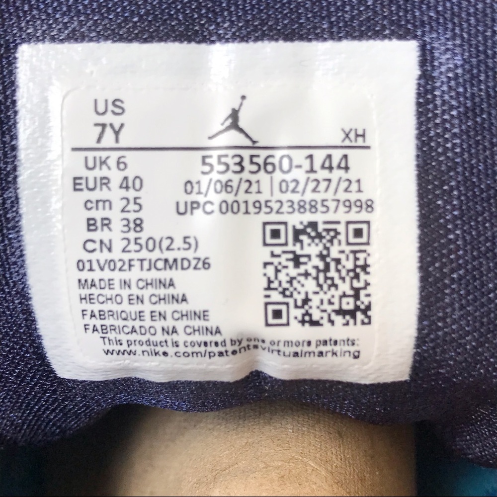Air Jordan 1 Low UNC White Powder Blue Obsidian - Picture 9 of 9
